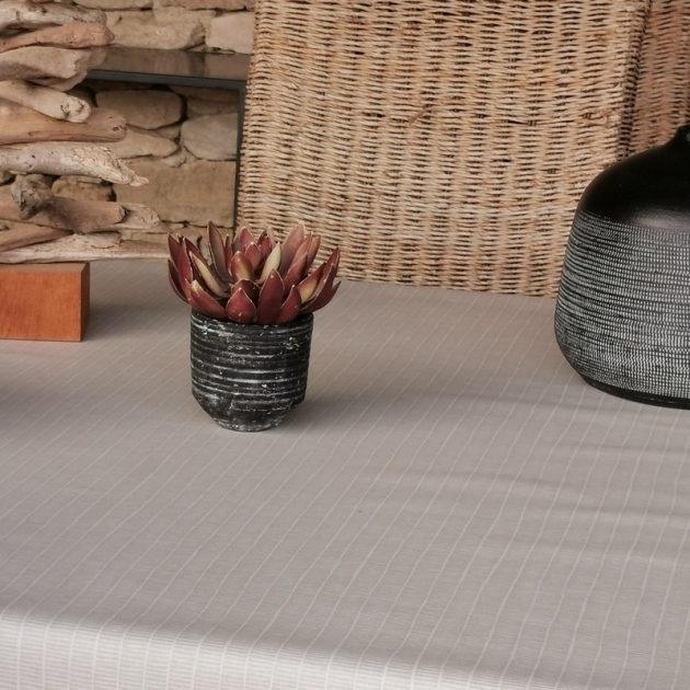 Nappe enduite ronde ou ovale Bambou Beige