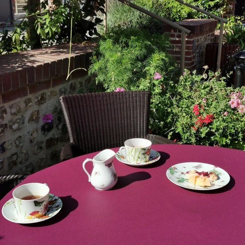 Tovaglia prugna antimacchia - Fleur de Soleil