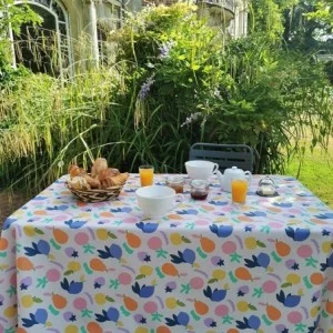 Nappe enduite ronde ou ovale Fruits vitaminés