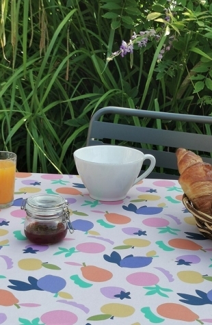 Nappe enduite ronde ou ovale Fruits vitaminés