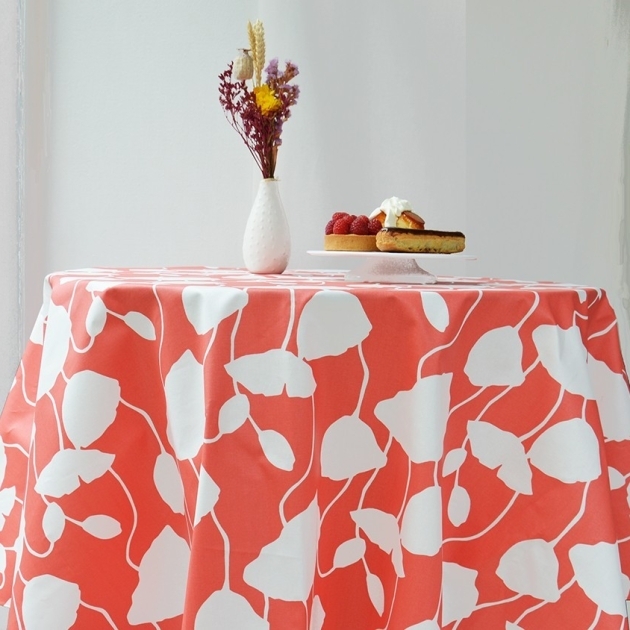 Nappe enduite pavots corail