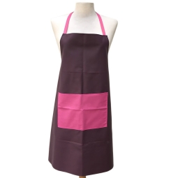 Tablier de cuisine Prune avec poche Rose Fleur de Soleil