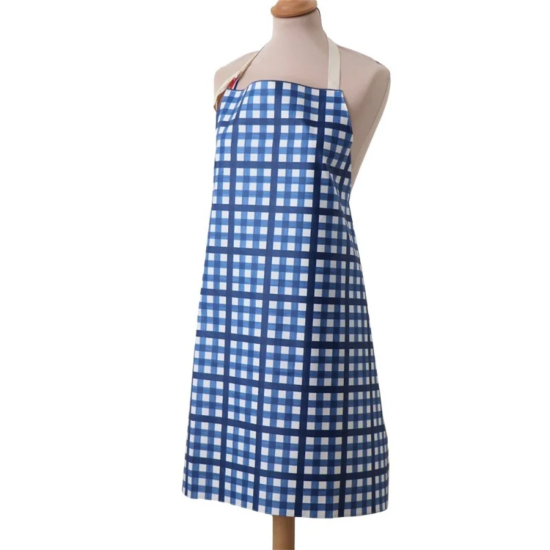 Cooking Apron Gingham blue Stain-resistant Waterproof Fleur de Soleil