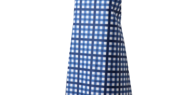 Cooking Apron Gingham blue Stain-resistant Waterproof Fleur de Soleil