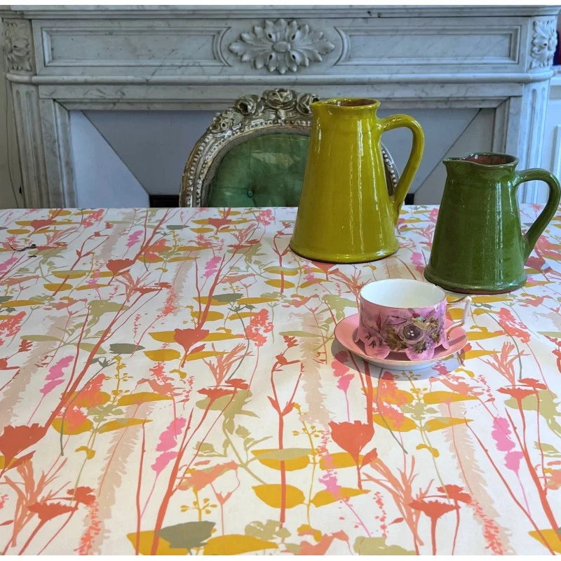 Nappe enduite ronde ou ovale Champêtre rose