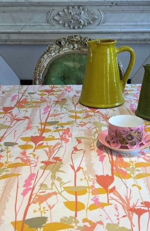 Nappe enduite ronde ou ovale Champêtre rose