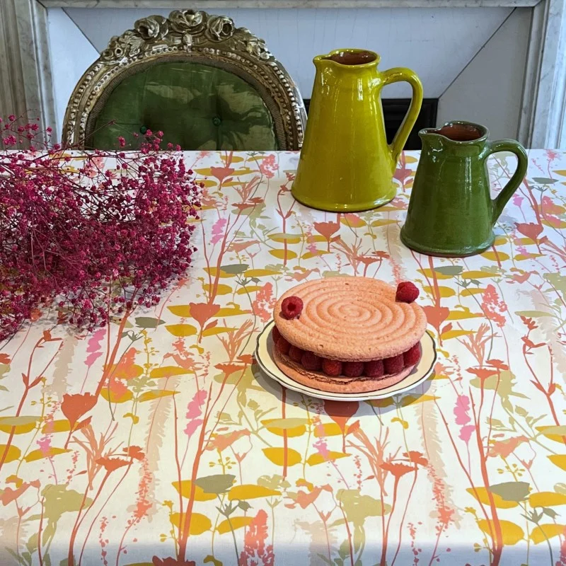 Nappe enduite ronde ou ovale Champêtre rose