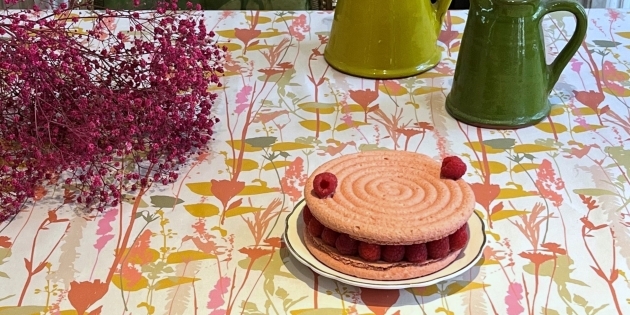 Nappe enduite ronde ou ovale Champêtre rose