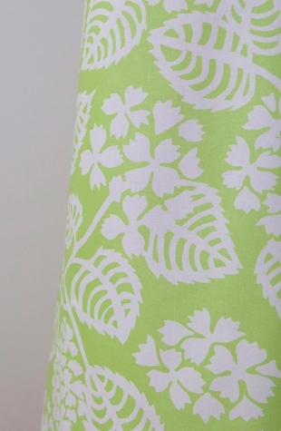 Tablier enduit Hortensia vert