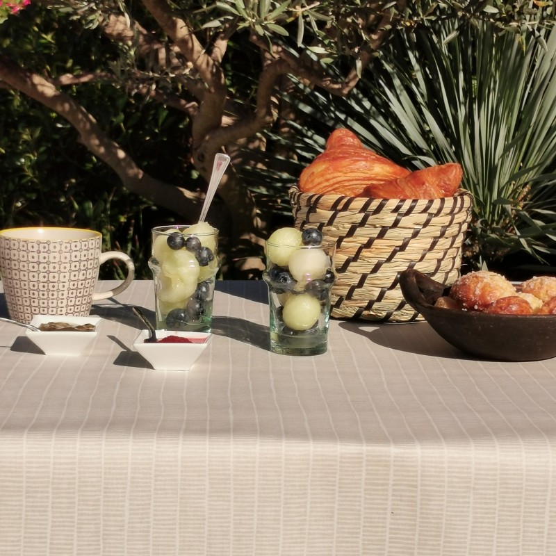 Chemin de table Bambou beige