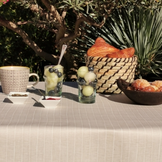 Chemin de table Bambou beige