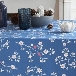 Table runner Japanese Cherry grey/pink 