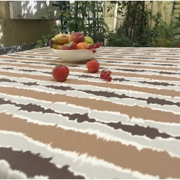 Nappe enduite ronde ou ovale Aquarelle jaune