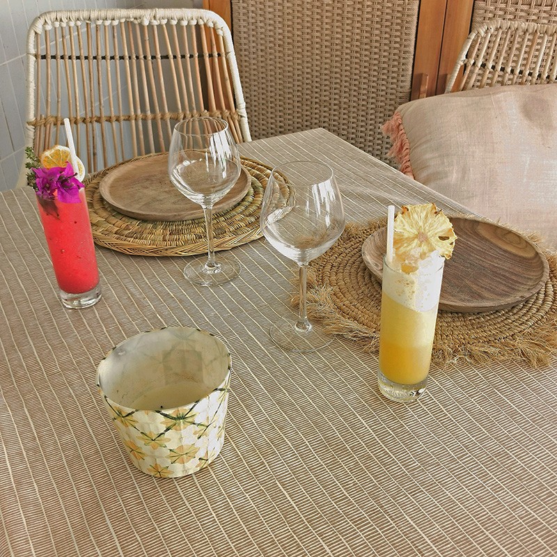 nappe enduite bambou taupe