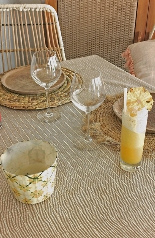 nappe enduite bambou taupe