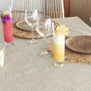 nappe enduite carrée bambou taupe