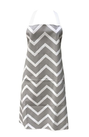 Tablier coton enduit chevrons beige