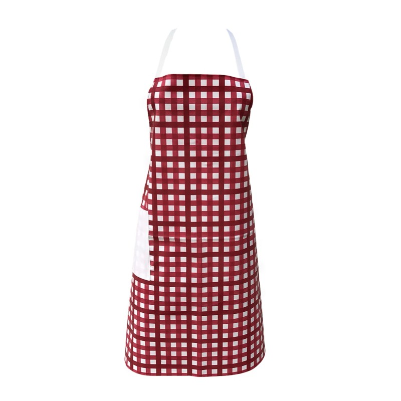 Tablier Guinguette rouge Fleur de Soleil