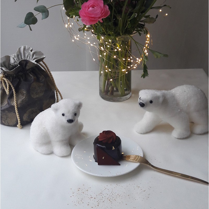 4 serviettes de table Pailleté sable