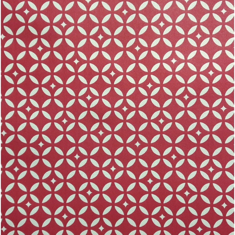 4 serviettes de table Mosaïque Rouge