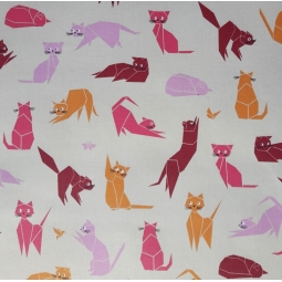4 Napkins pink Cat