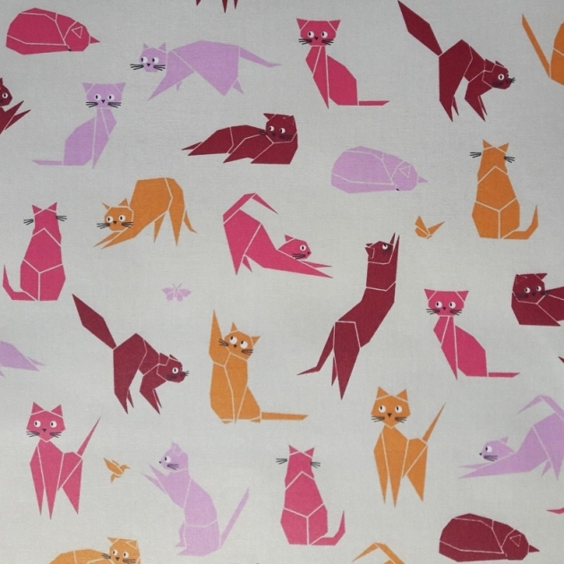 4 tovaglioli gatti rosa