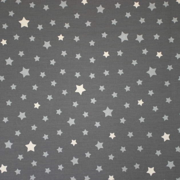 4 Serviettes de table Etoiles gris argent