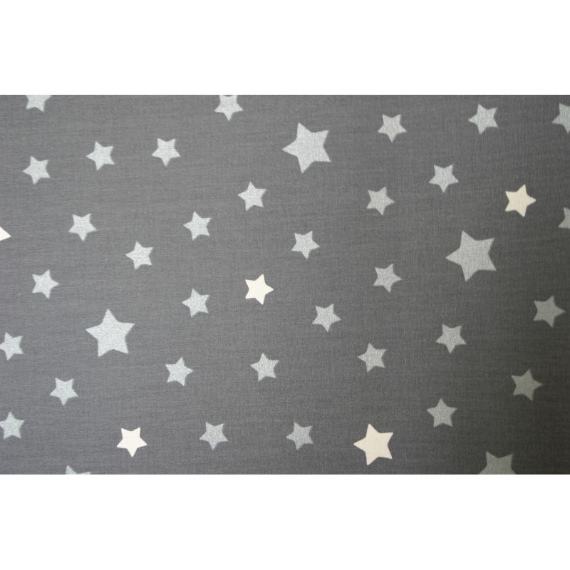 4 Serviettes de table Etoiles gris argent