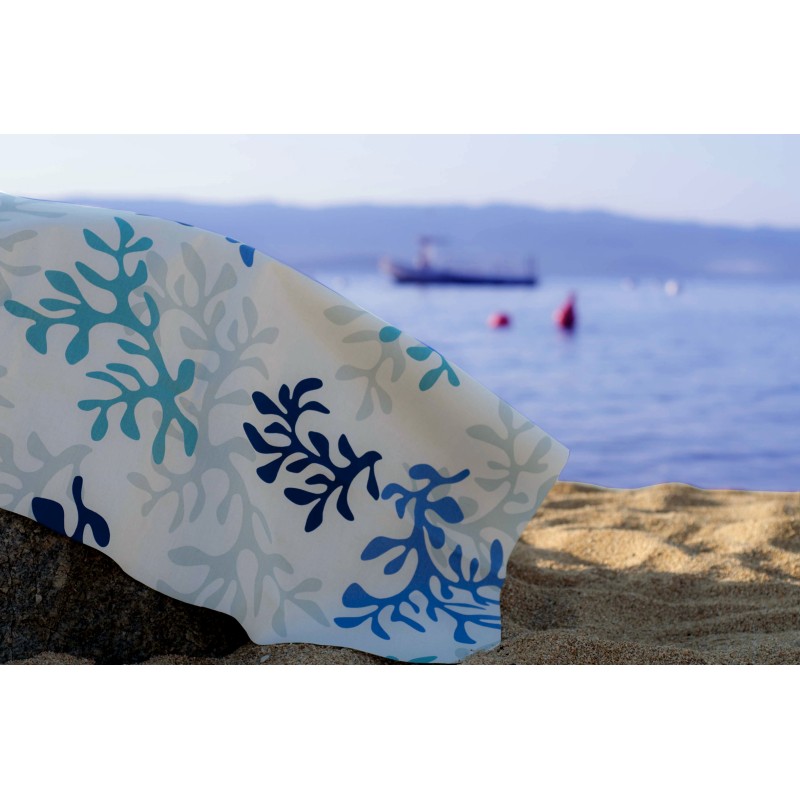 4 Serviettes Corail Bleu