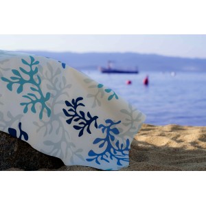 4 Serviettes Corail Bleu