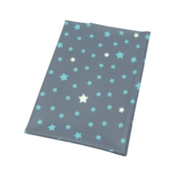 serviette de table assortie Etoile turquoise gris