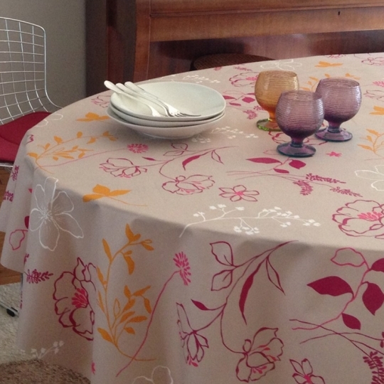  Nappe enduite Camélia orange Fleur de Soleil