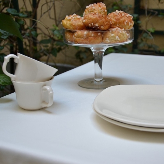 4 serviettes de table Unies Blanc écru