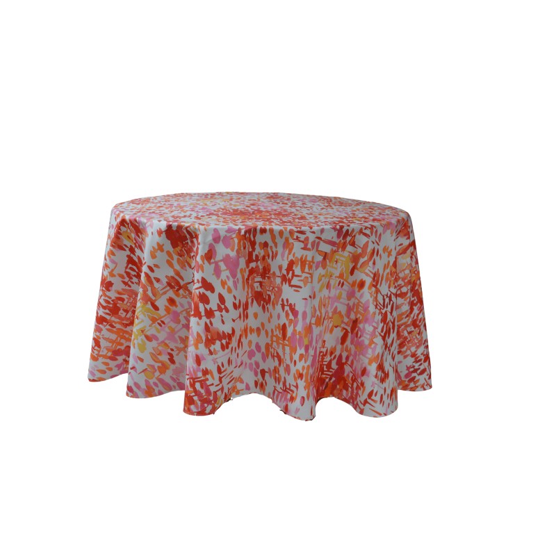 Nappe coton ronde orangé