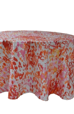 Nappe coton ronde orangé