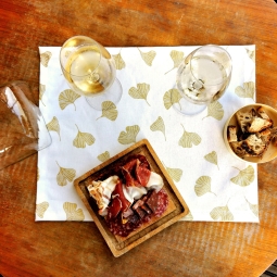 Gouden Ginkgo gecoate placemat