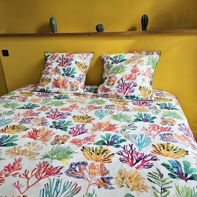 Housse de couette colorée 220X240 Algues marines