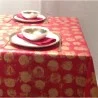 Tischdecke abwaschbar Rund oder Oval Flecken Rot/ Gold - Fleur de Soleil