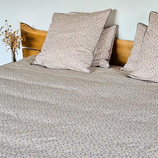 Housse de couette liberty Anémone rose en coton plusieurs dimensions au choix 200X200 240X220 240X260 280X260