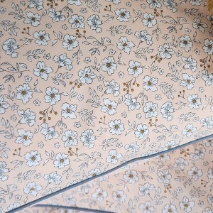 Housse de couette romantique liberty Anémone rose en coton