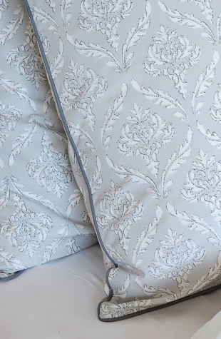 Housse d'oreiller en coton Arabesque gris