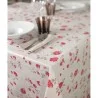 Tischdecke abwaschbar Rund oder Oval Rosa/Braun - Fleur de Soleil