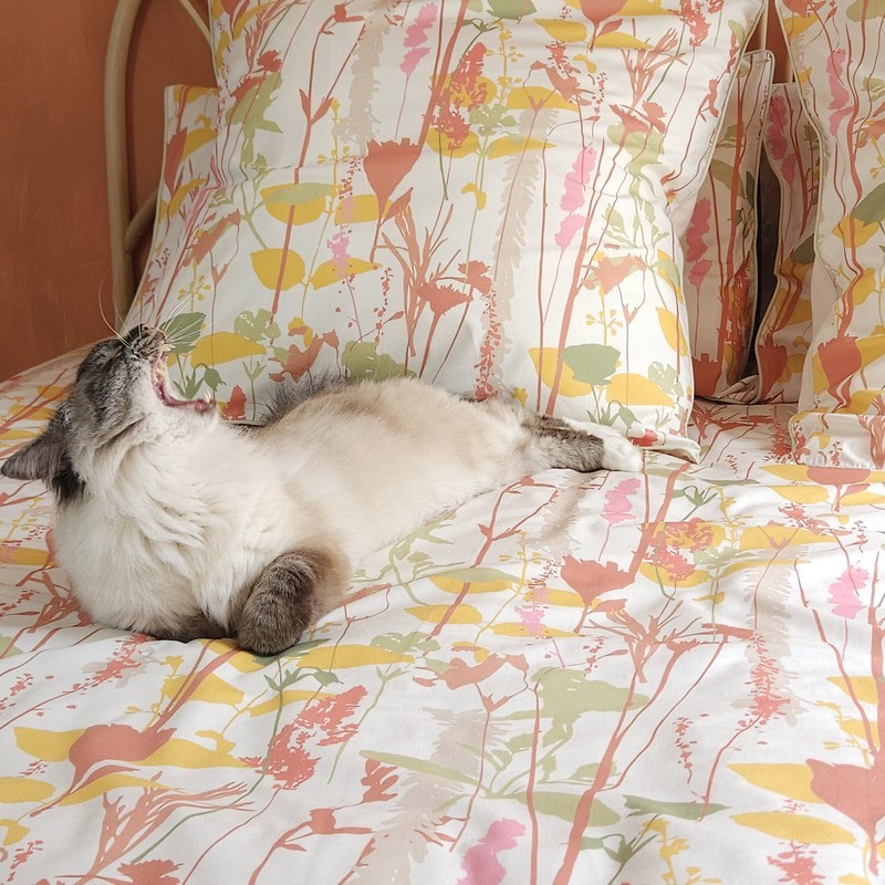 Housse de couette fleurie Fleurs des champs : motif champêtre