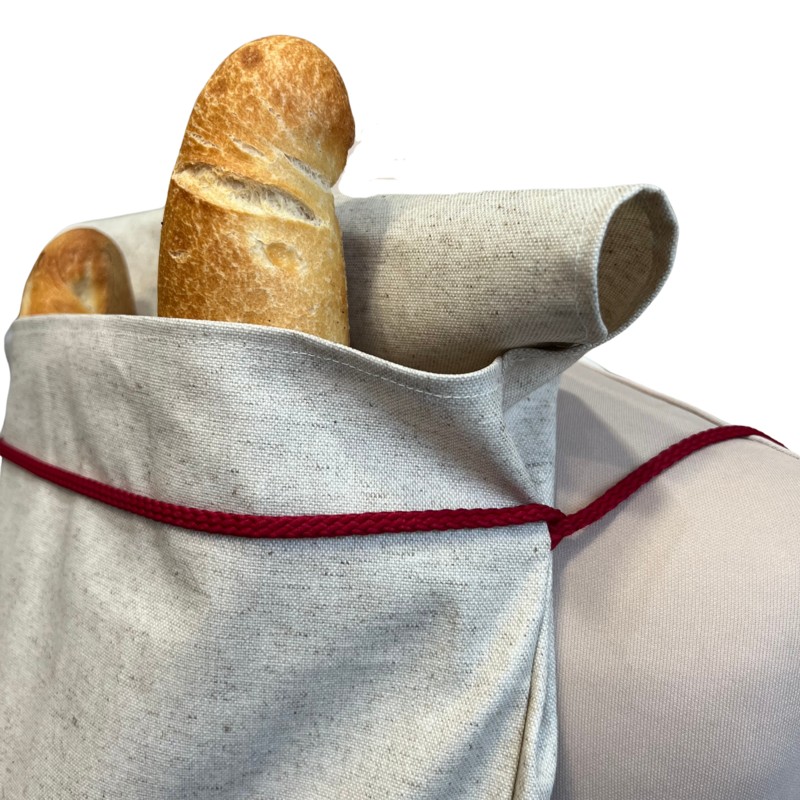 poche sac à pain pin rouge