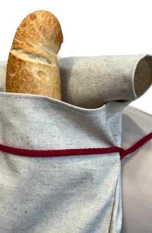 poche sac à pain pin rouge