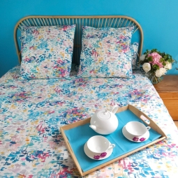 Duvet cover Reflets turquoise