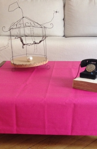 nappe enduite rose fuchsia