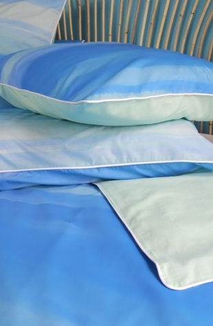 Taie d'oreiller Aquarelle turquoise