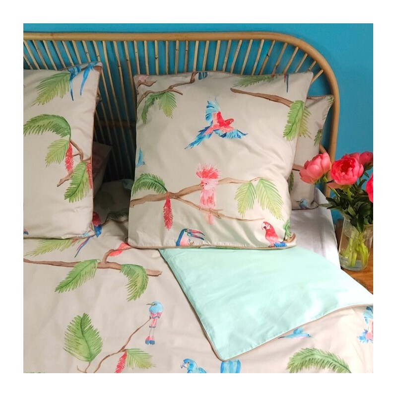 Copripiumino tropicale in percalle di coton Amazzonia