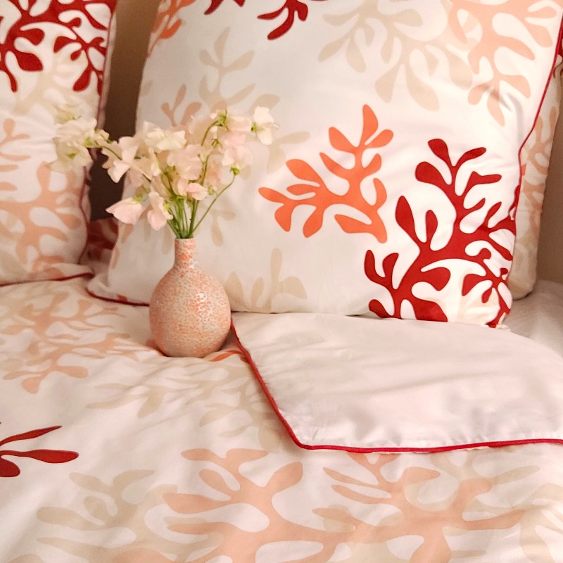 Housse de couette Corail rouge
